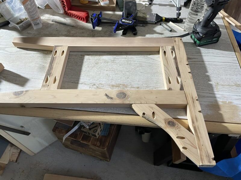 L字テーブルの脚