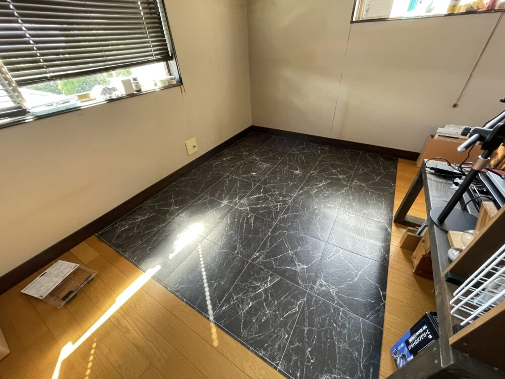 L字テーブルの設置