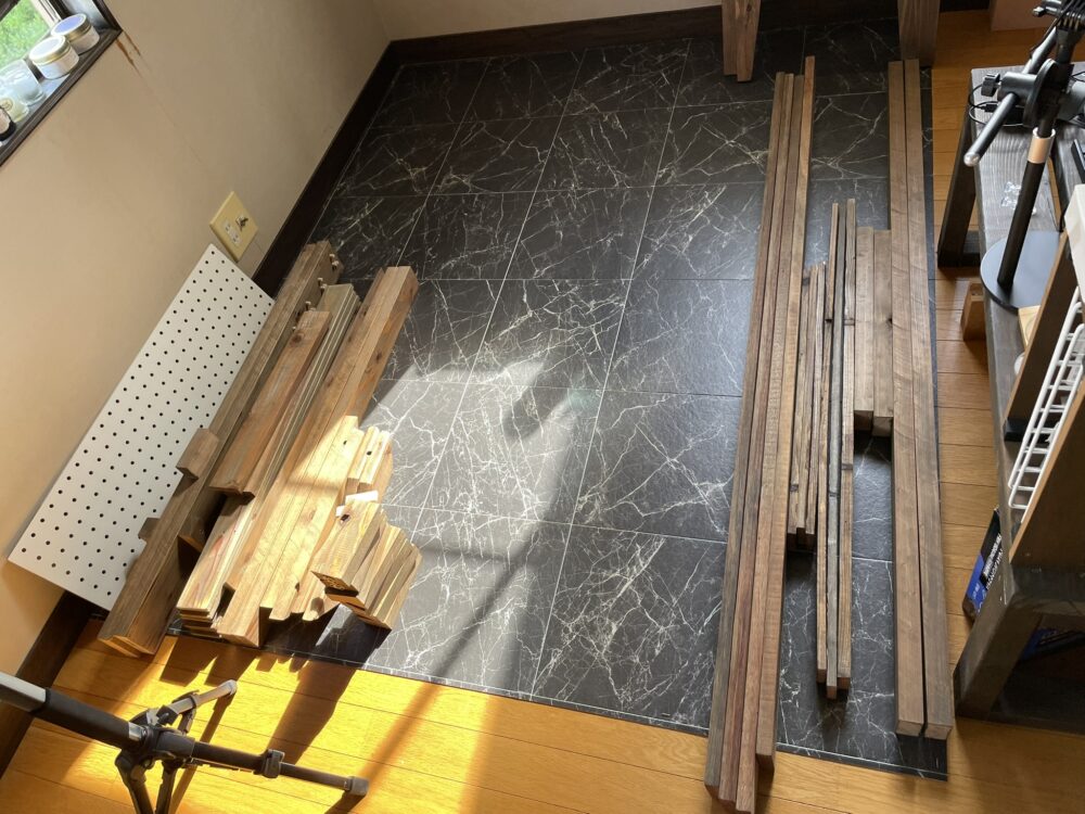 L字テーブルの設置