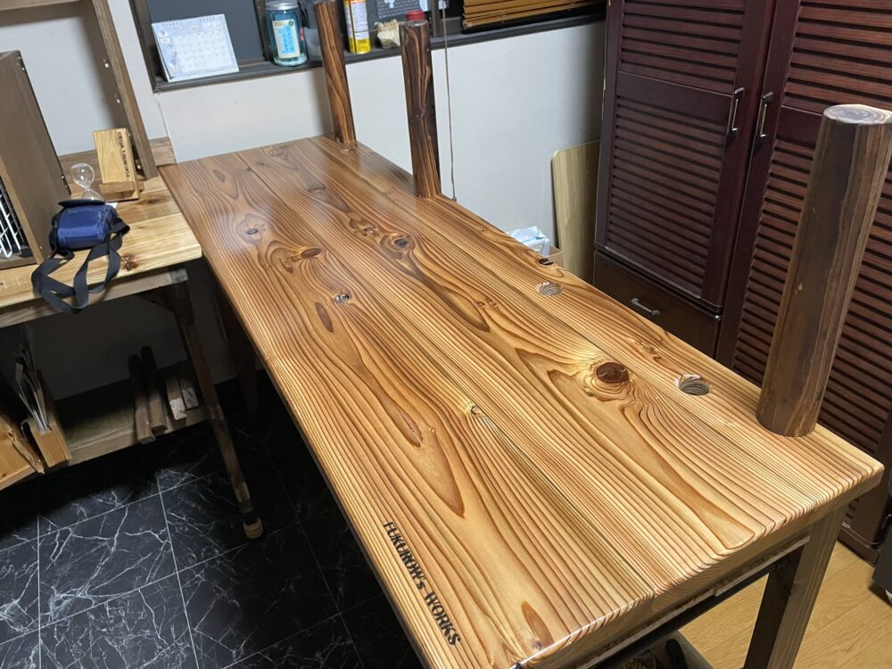 L字テーブルのフェンス