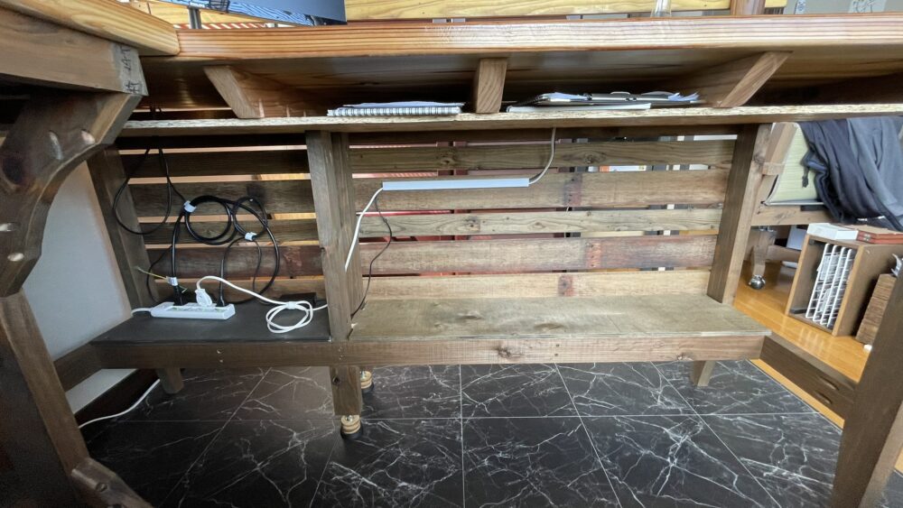 L字デスクの収納