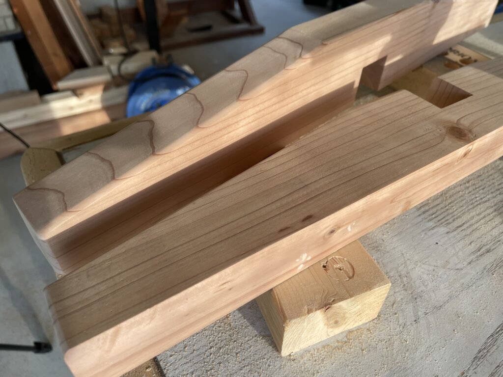 丸ノコベンチのスライダー治具を使った角度切り