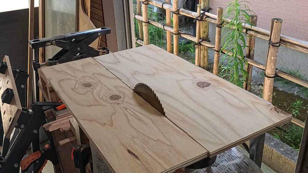 丸ノコベンチ　スライダー治具