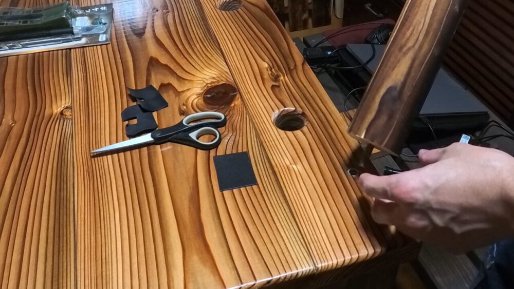 L字テーブルのフェンス