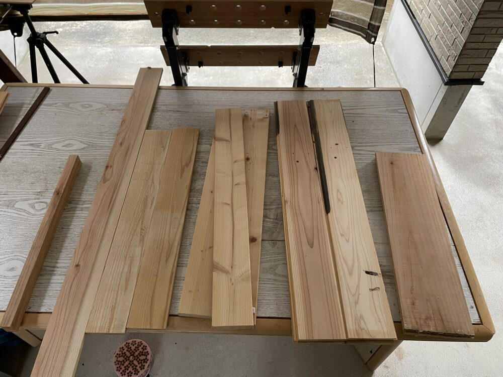 木箱の作製で使う材料